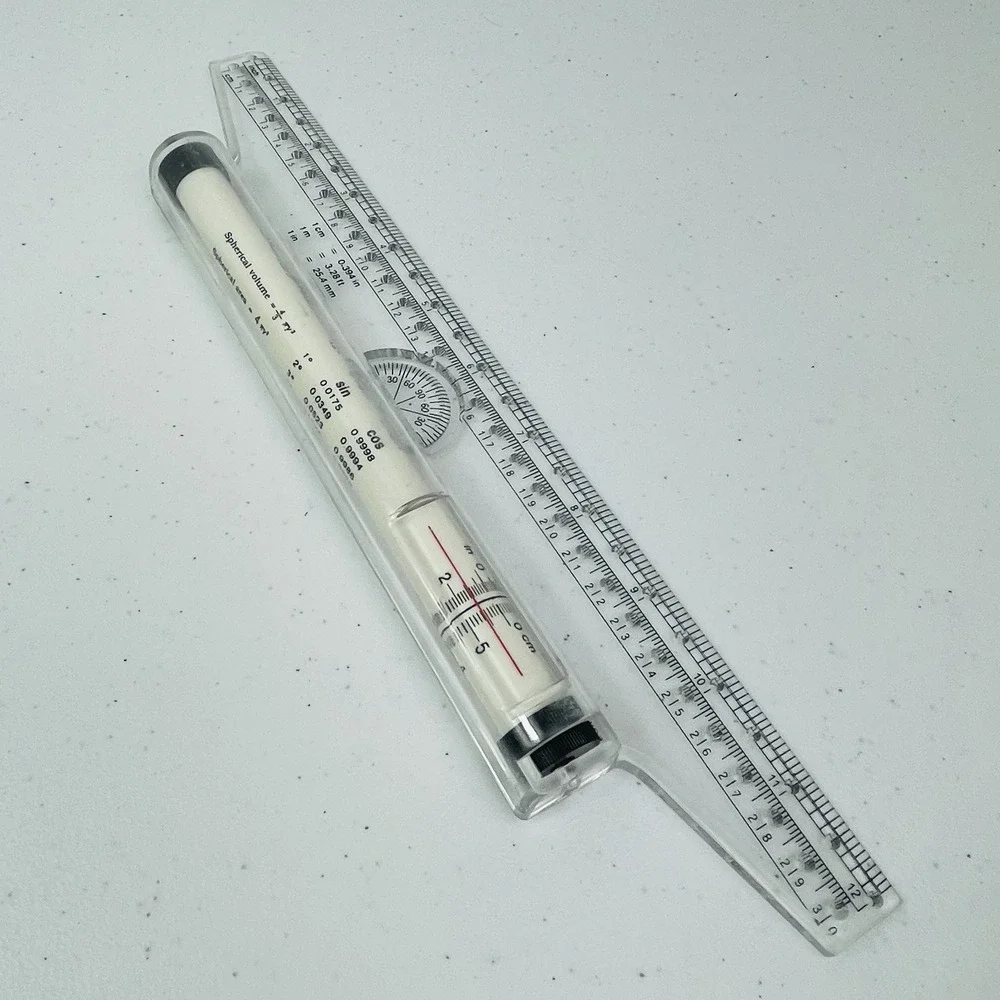 Vtg Rolling Ruler All Purpose 5 in 1 for Artist Students Drafting As Seen on TV
